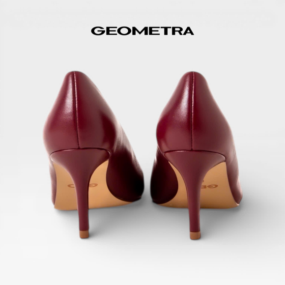 Giày Bít Cao Gót Mũi Nhọn Wine Petal