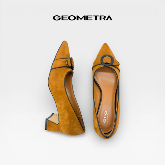 Giày Bít Mũi Nhọn gót vuông Midnight Bloom