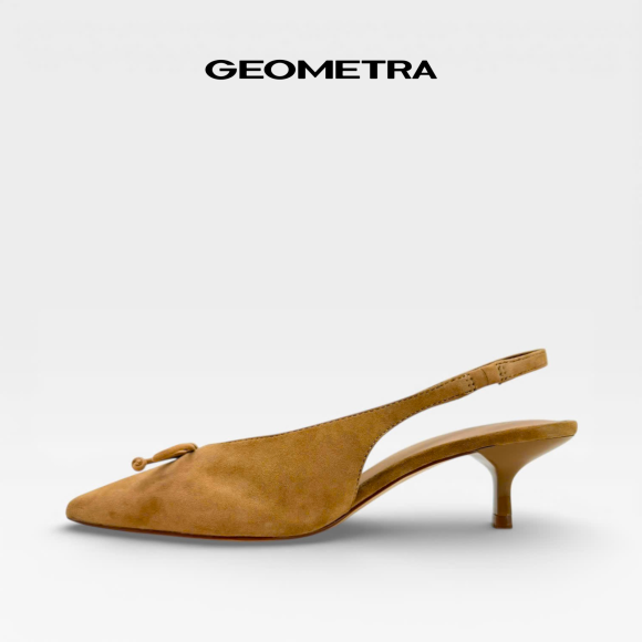 Giày Da Slingback Dawn Beige