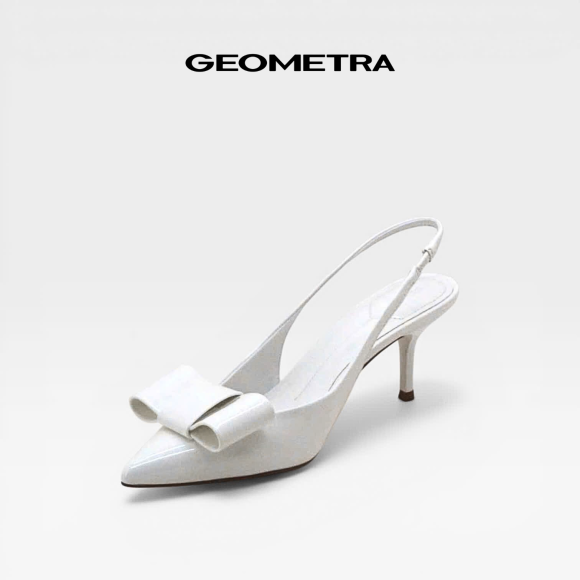 Giày Slingback Nơ Burgundy Muse - 14WSB0825