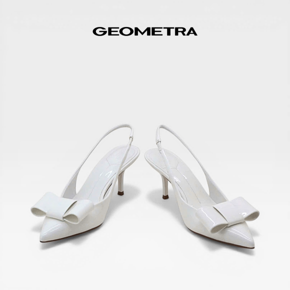 Giày Slingback Nơ Burgundy Muse - 14WSB0825