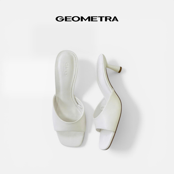 Giày cao gót hở mũi da PU mờ Jet Stone 